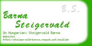 barna steigervald business card